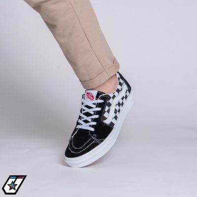 VANS SK8-Low Canvas/Suede Black/Checkerboard  VN0A4UUK4W7