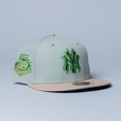 New Era Gorra 5950 NEYYAN 100 ANNIV EV GREEN CAMEL 70872538