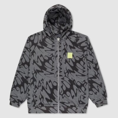 Lakai Hoodie LAKAI X RIPNDIP Black Flame Zipper - Grey AHOOD26Q1-002-GREY