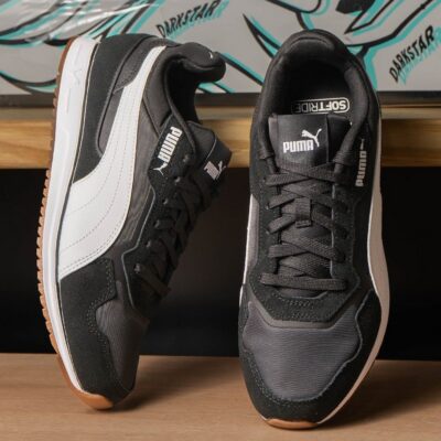B3-769 PUMA SOFTRIDE ST MILER NYLON 404913 01  NEGRO/BLANCO TALLA 8